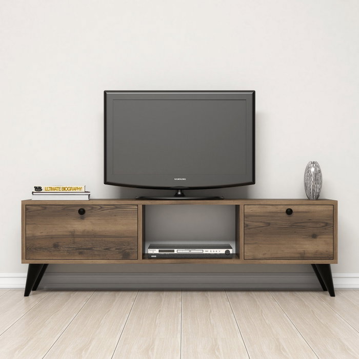 Hanah Home Serenat 1210 Soporte para TV Nogal y Negro Hanah Home Serenat 1210 Soporte para TV Nogal y Negro